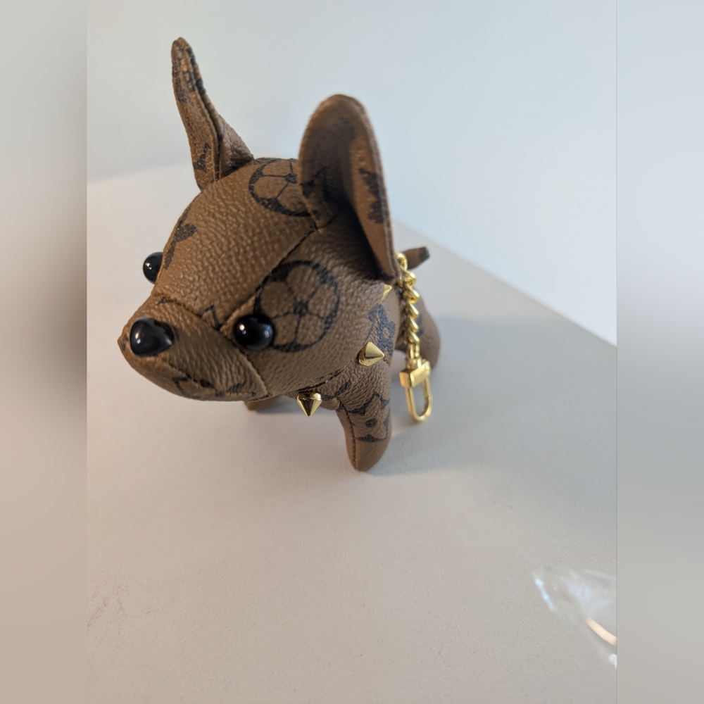 Monogram French Bulldog Bag Charm